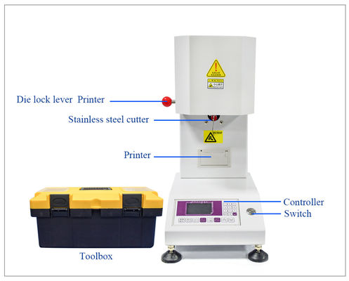 Equipamento de ensaio de plástico de polipropileno de PP Tester de índice de fluxo de fusão Instrumentos para ensaio de polímeros